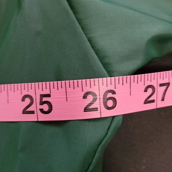 Vintage Bike Pullover Windbreaker Jacket Mens L Green George Washington Softball - Picture 7 of 9